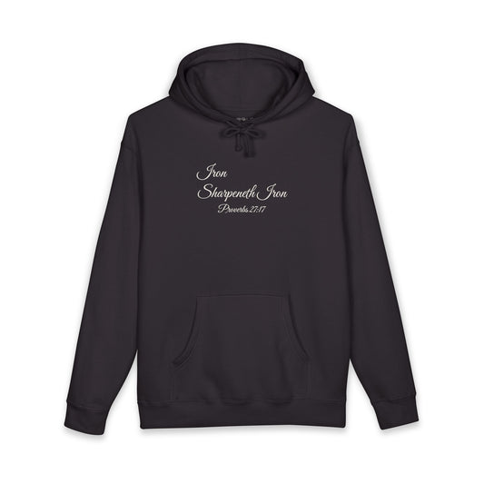 IRON SHARPENETH IRON Heavyweight Hoodie | Proverbs 27:17