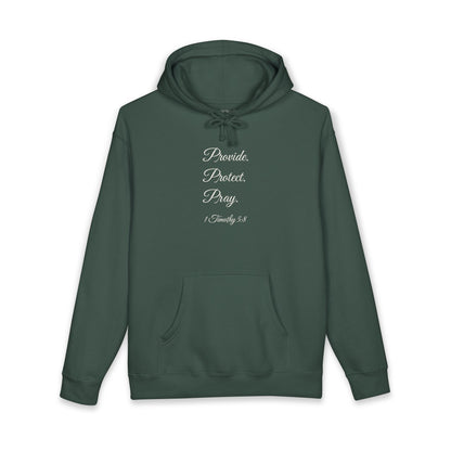 PROVIDE. PROTECT. PRAY. Heavyweight Hoodie | 1 Timothy 5:8