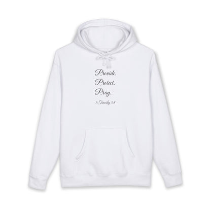PROVIDE. PROTECT. PRAY. Heavyweight Hoodie | 1 Timothy 5:8