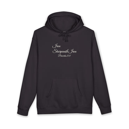 IRON SHARPENETH IRON Heavyweight Hoodie | Proverbs 27:17