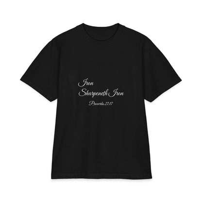 IRON SHARPENETH IRON Heavyweight Tee | Proverbs 27:17