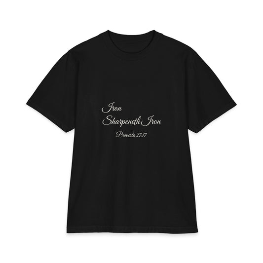 IRON SHARPENETH IRON Heavyweight Tee | Proverbs 27:17