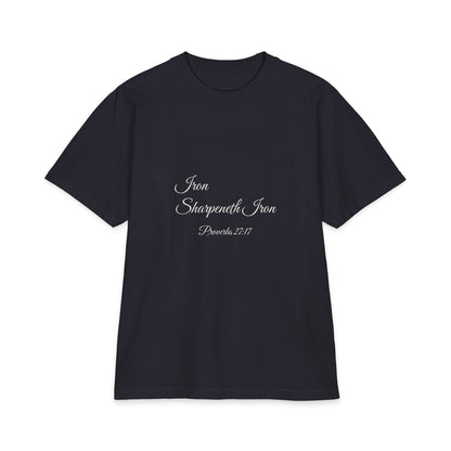IRON SHARPENETH IRON Heavyweight Tee | Proverbs 27:17
