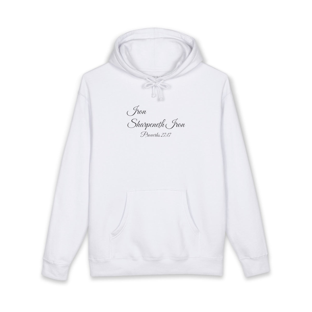 IRON SHARPENETH IRON Heavyweight Hoodie | Proverbs 27:17