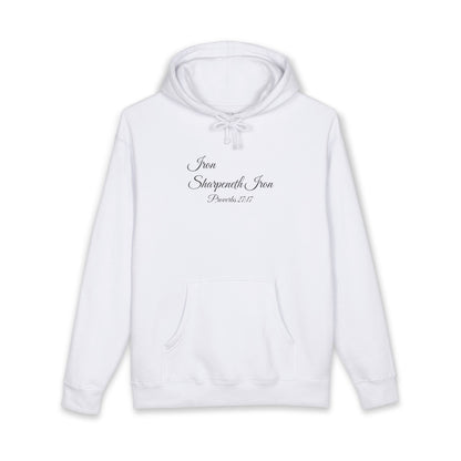 IRON SHARPENETH IRON Heavyweight Hoodie | Proverbs 27:17