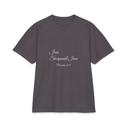 IRON SHARPENETH IRON Heavyweight Tee | Proverbs 27:17