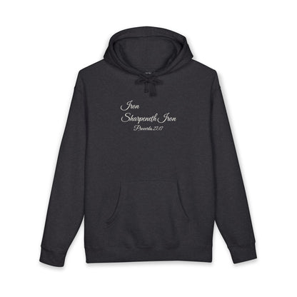 IRON SHARPENETH IRON Heavyweight Hoodie | Proverbs 27:17