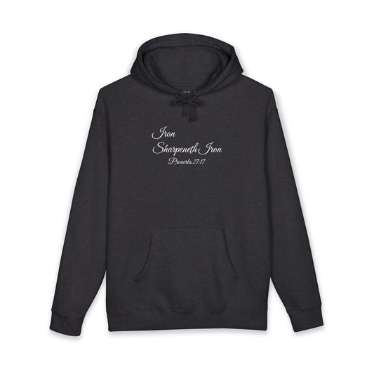 IRON SHARPENETH IRON Heavyweight Hoodie | Proverbs 27:17