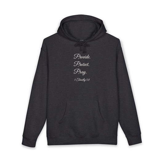PROVIDE. PROTECT. PRAY. Heavyweight Hoodie | 1 Timothy 5:8